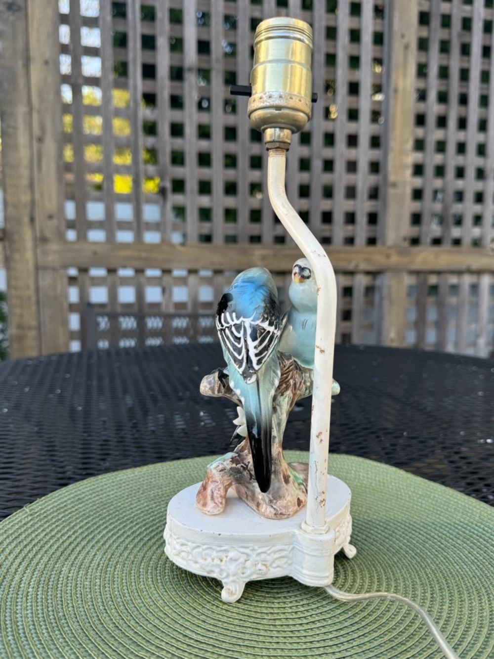 Vintage parakeet lamp - Picture 4 of 9